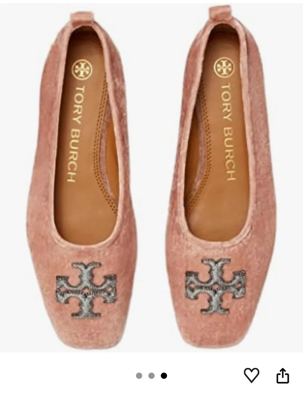NIB Tory Burch Eleanor crystal ballet velvet shoes